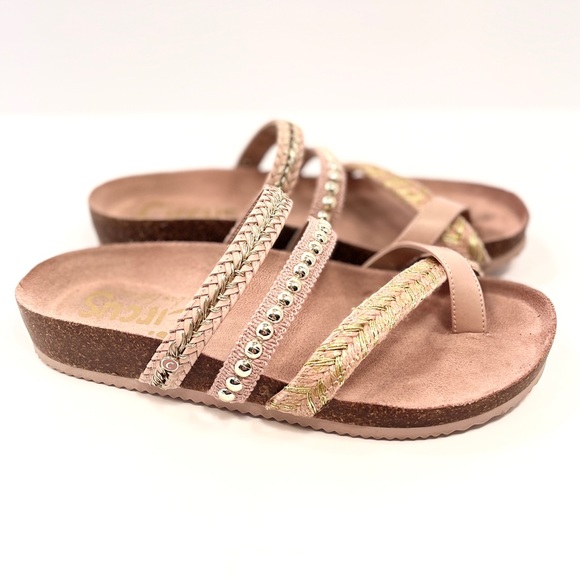 Sam Edelman Sandals Size 9, Tan, Gold Accents - Picture 3 of 5